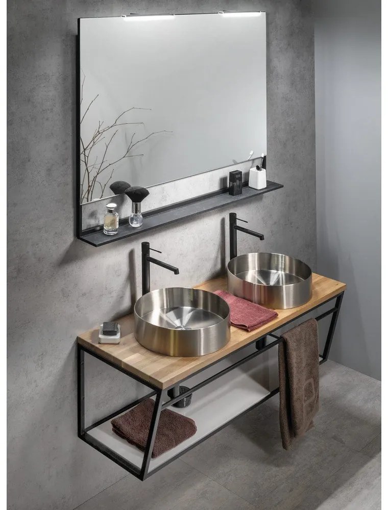 Okrúhle antikoro umývadlo v striebornej farbe ø 38 cm Aurum – Sapho