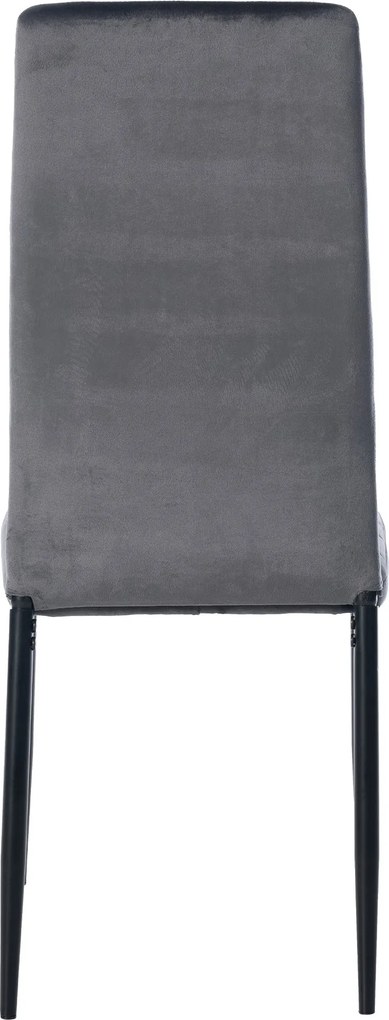 Jedálenská stolička Mayfair - zamat - Sivá