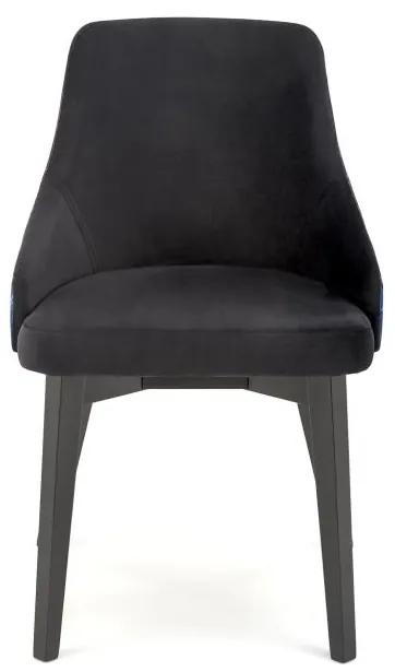 Čalúnená stolička ENDO - zamat, čierna
