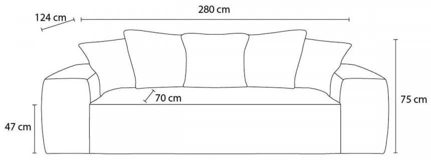 Zelená menčestrová pohovka 280 cm Voltaire – Bobochic Paris