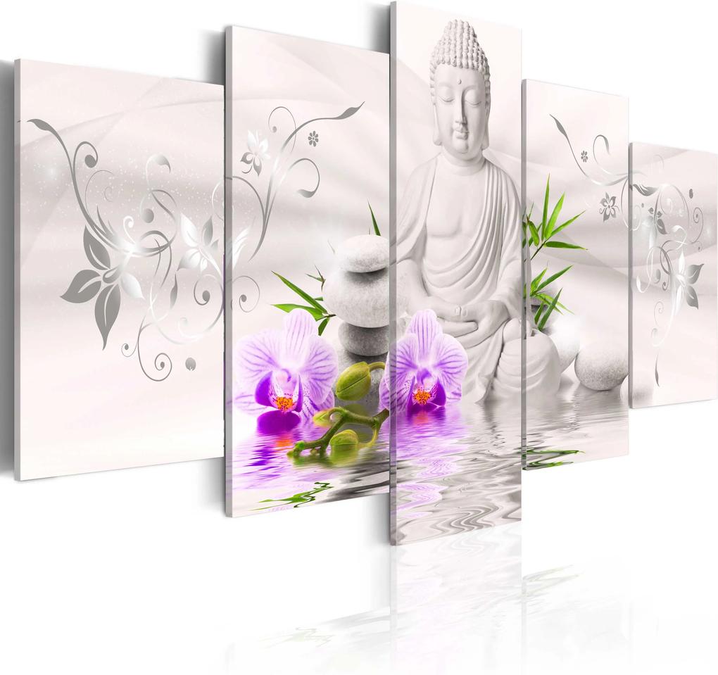 Obraz - White Buddha 100x50