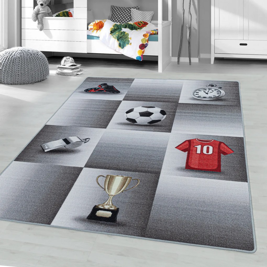 Ayyildiz, Kusový koberec Play 2906 grey, 140x200, šedá, detská izba