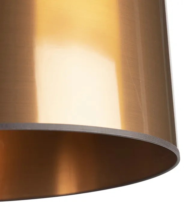 Oblúková lampa oceľový tienidlo meď 50 cm - XXL