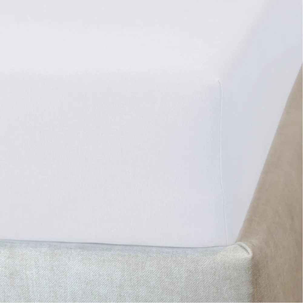 Polášek Jersey plachta s elastanom - Biela | 180 x 200 cm