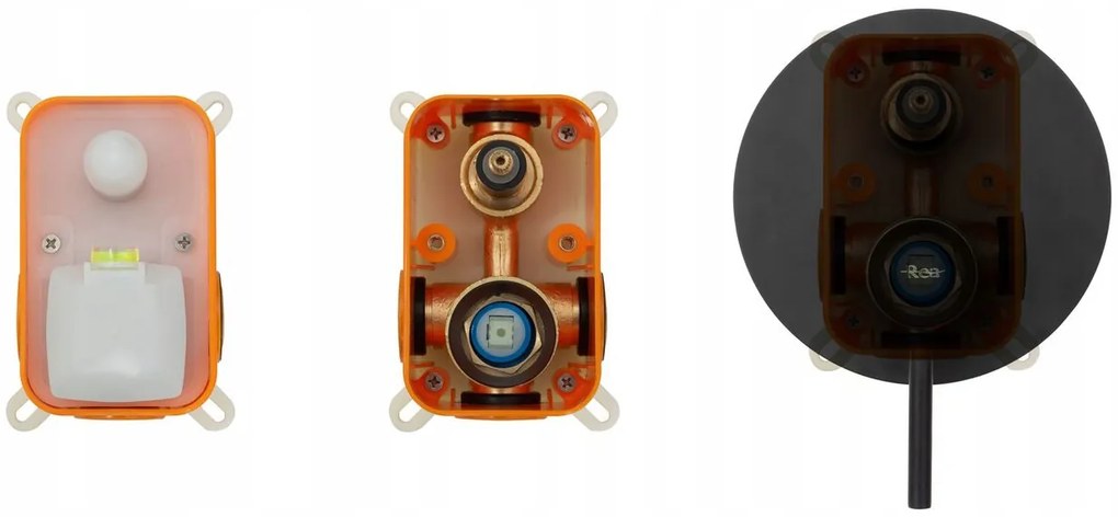 Rea Lungo, podomietková vaňová súprava + box P6300 - komplet sada, čierna matná, REA-P6300