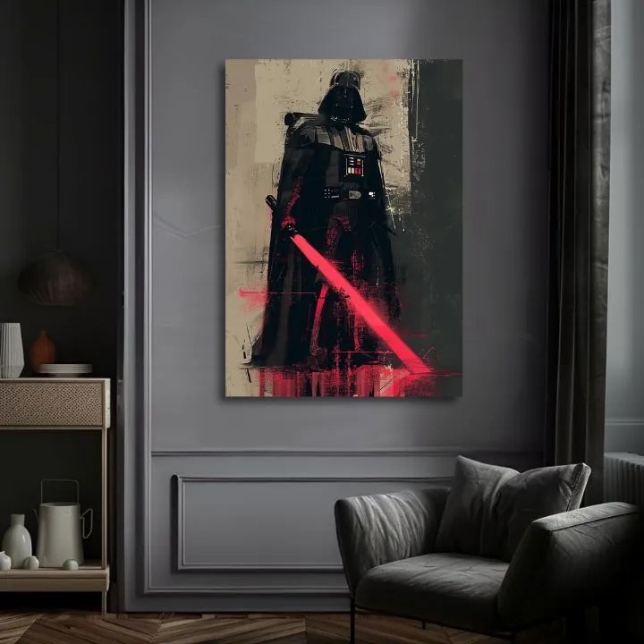 Obraz Darth Vader - Temná sila na plátne | 100% originál domaľovaný akrylom