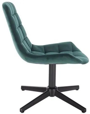 LuxuryForm DESIGN Stolička PARIS VELUR na čiernom kríži - zelená