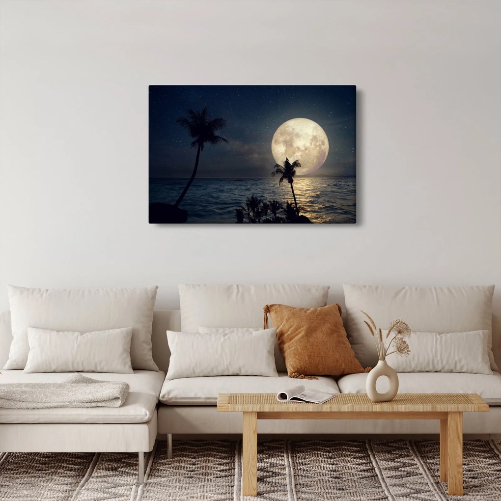 Obraz - Pláž za splnu (90x60 cm)