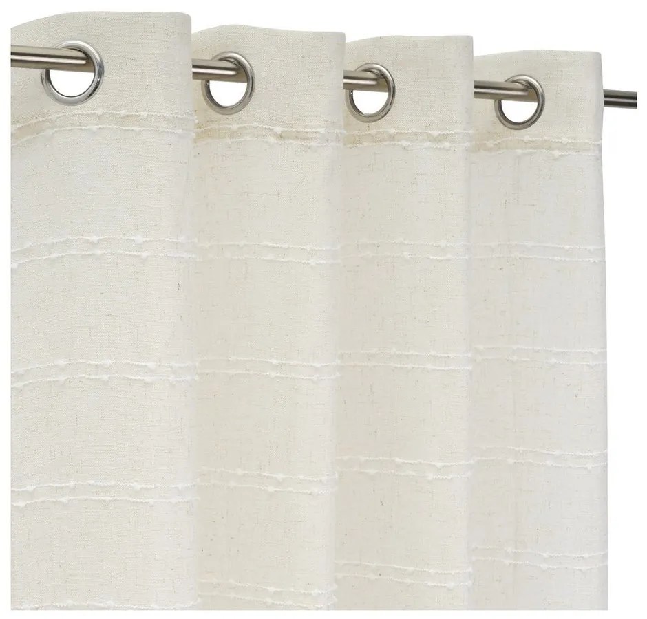 Bielo-béžový záves s prímesou ľanu 140x260 cm Nodes – Casa Selección