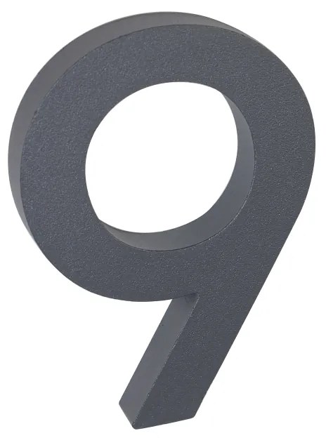 Domové číslo "9", RN.100LV, štruktúrované, antracit
