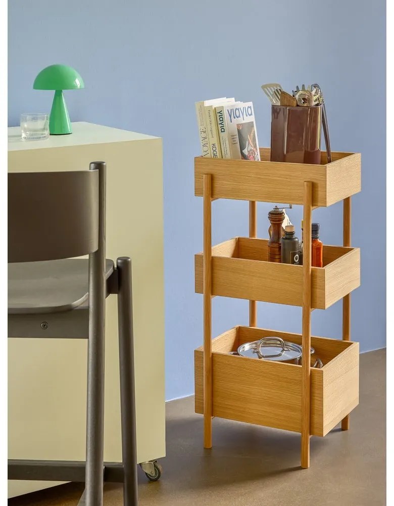 Konzolový stolík z dubového dreva v prírodnej farbe 34x43 cm Stack – Hübsch