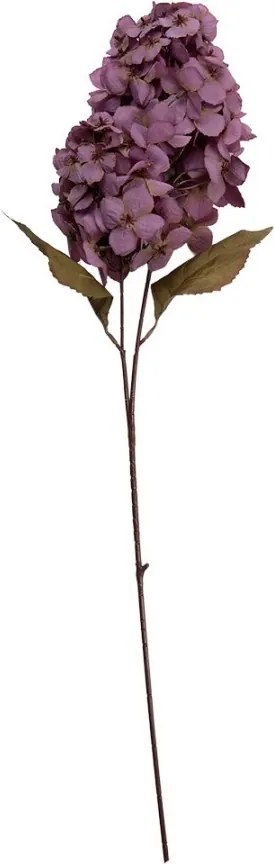 Dekorácia umelá kvetina hortenzie s fialovým kvetom - 12*12*90 cm