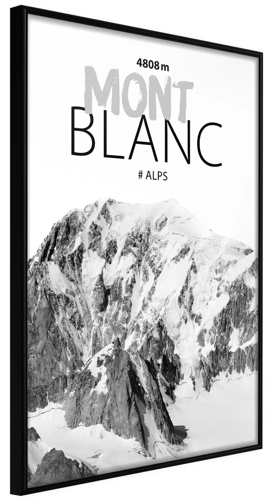 Artgeist Plagát - Mont Blanc [Poster] Veľkosť: 20x30, Verzia: Zlatý rám s passe-partout