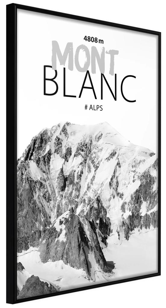 Artgeist Plagát - Mont Blanc [Poster] Veľkosť: 40x60, Verzia: Čierny rám s passe-partout