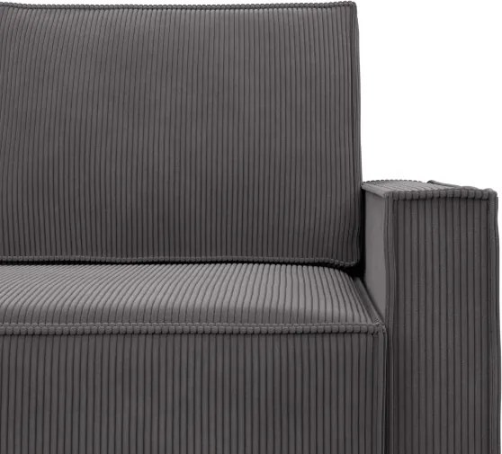 Rohová rozkladacia sedačka NOTO Poso 022 tmavosivá