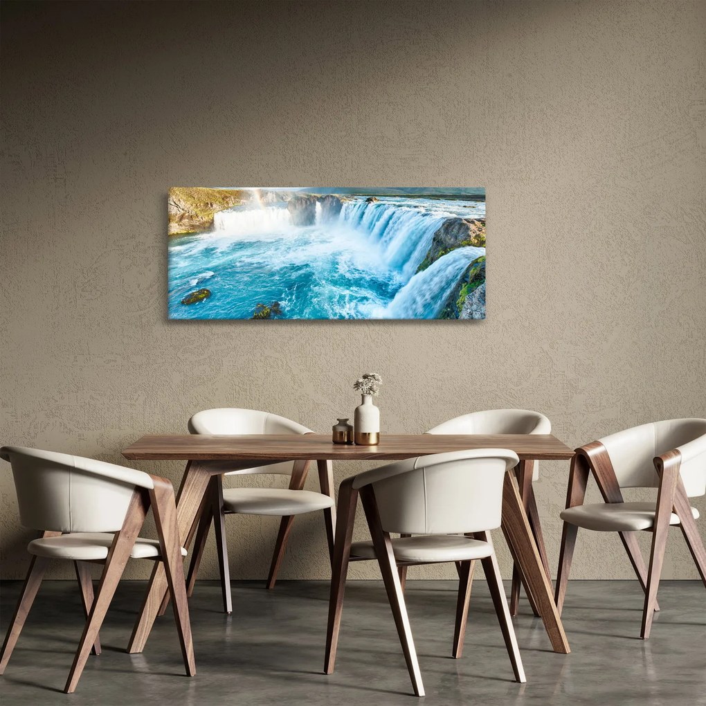 Obraz - Vodopád Godafoss (120x50 cm)