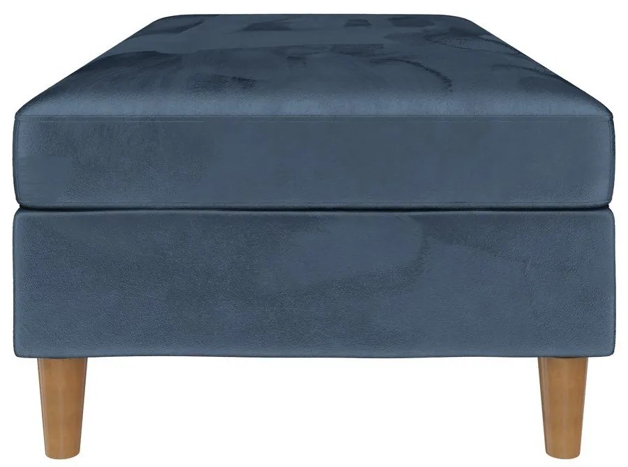 Modrá zamatová podnožka Lilly – Støraa