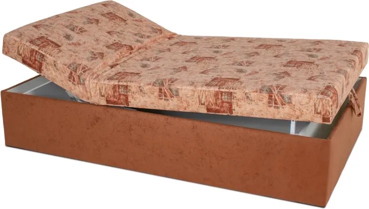 Polohovacia posteľ Alex Senior 120, hnedá (č.213 / 49, matrace b do 120 kg)