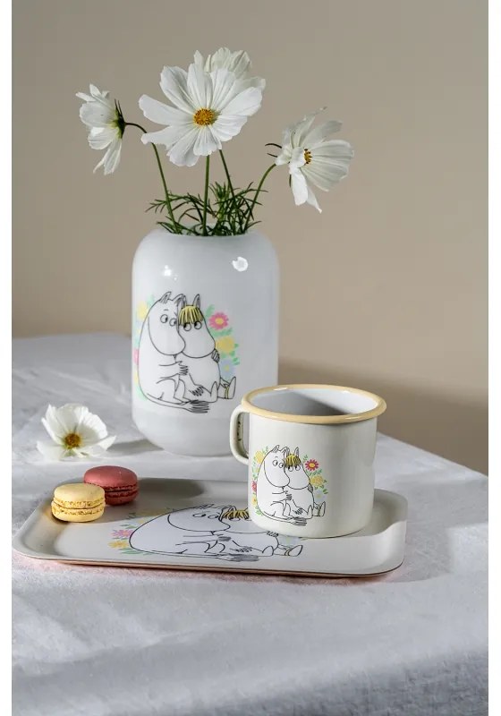 Hrnček Moomin Flowers 0,55l, smalt / žltý