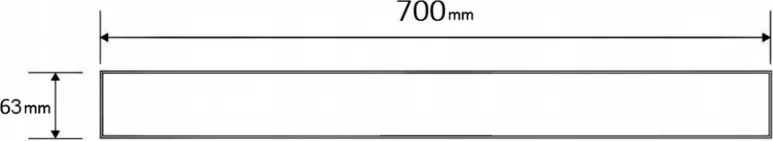 Mexen Flat, lineárny podlahový žľab 70 cm, medená matná, 1C33070