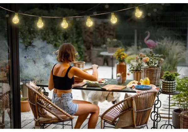 Globo 33694-10 - LED Solárna dekoračná reťaz 50xLED/0,06W/3,2V IP44