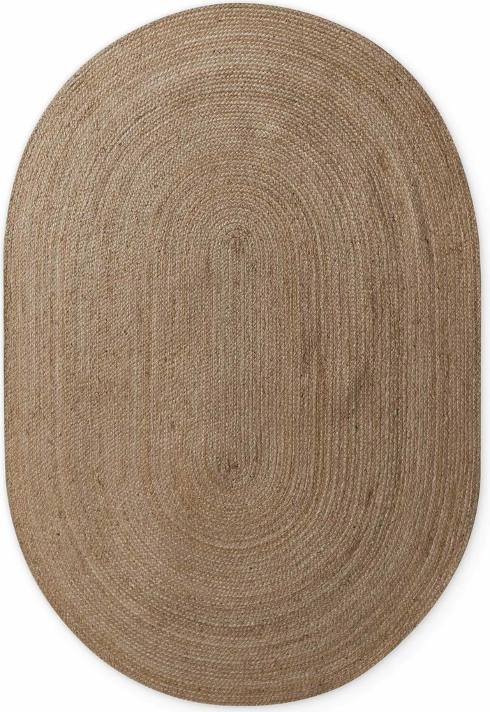 Hanse Home, Kusový koberec Jute Braided 106006 Grey Brown ovál, 160x230 ovál, hnedá, chodba / predsieň