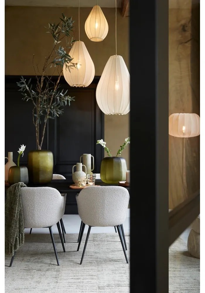 Béžové závesné svietidlo s textilným tienidlom ø 38 cm Itela – Light &amp; Living