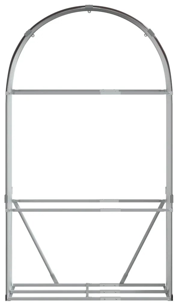 Držiak na polená hnedý 120x45x210 cm pozinkovaná oceľ