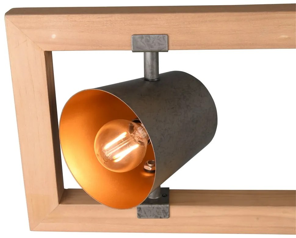 Závesné svietidlo v sivo-prírodnej farbe Bell – Trio