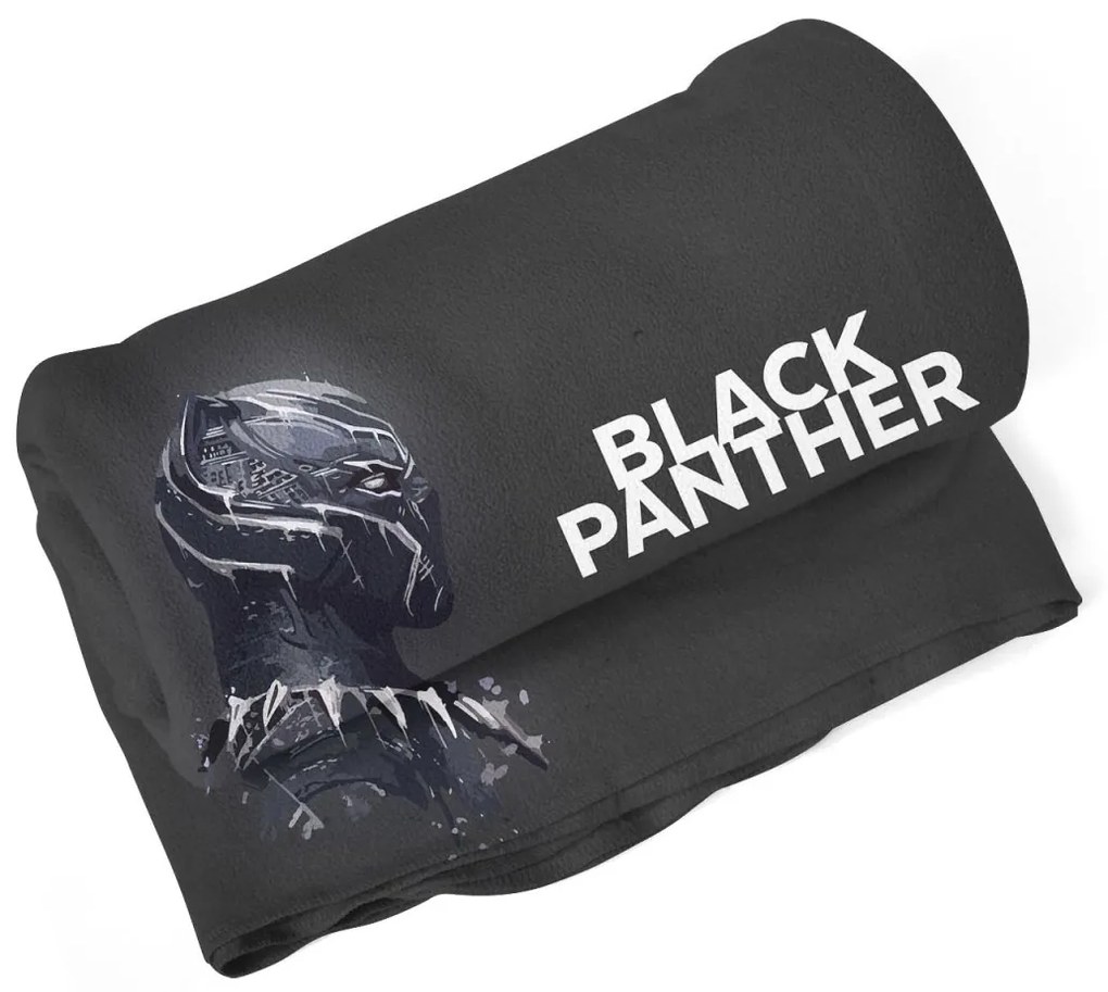 Sablio Deka BLACK PANTHER z profilu Čierny - 150x120 cm