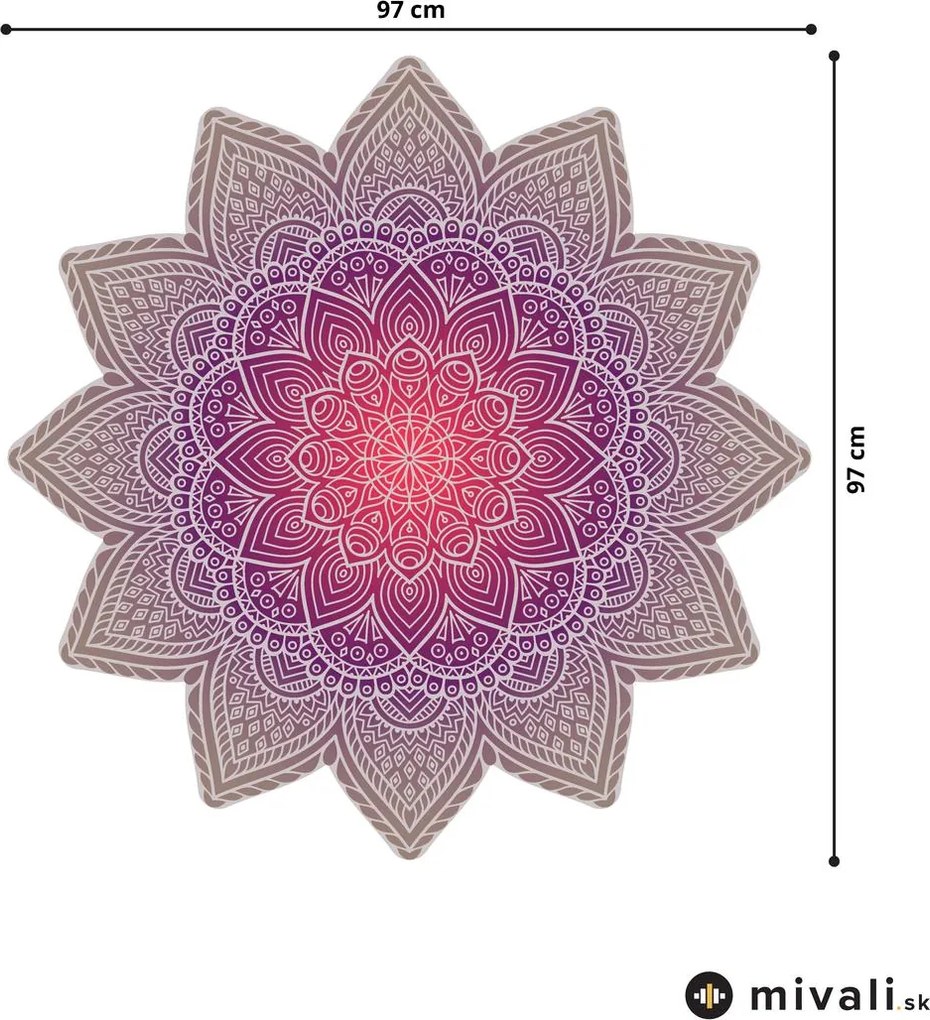 Samolepky na stenu - Mandala hnedo-fialová