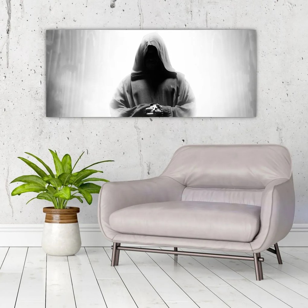 Obraz - Mních v kláštore (120x50 cm)