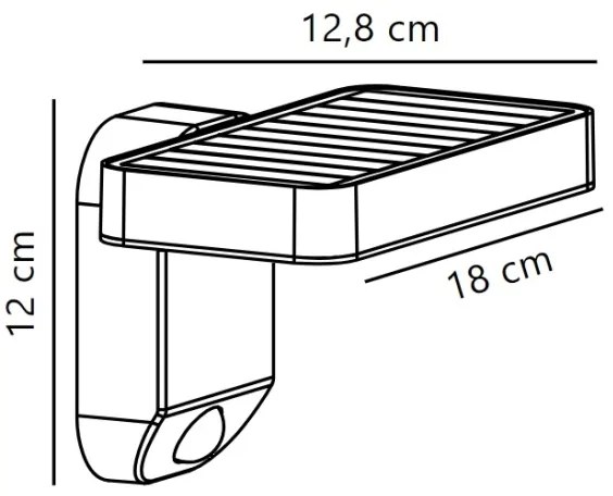 Nordlux - LED solárne nástenné svietidlo s čidlom RICA LED/5W/3,7V IP44