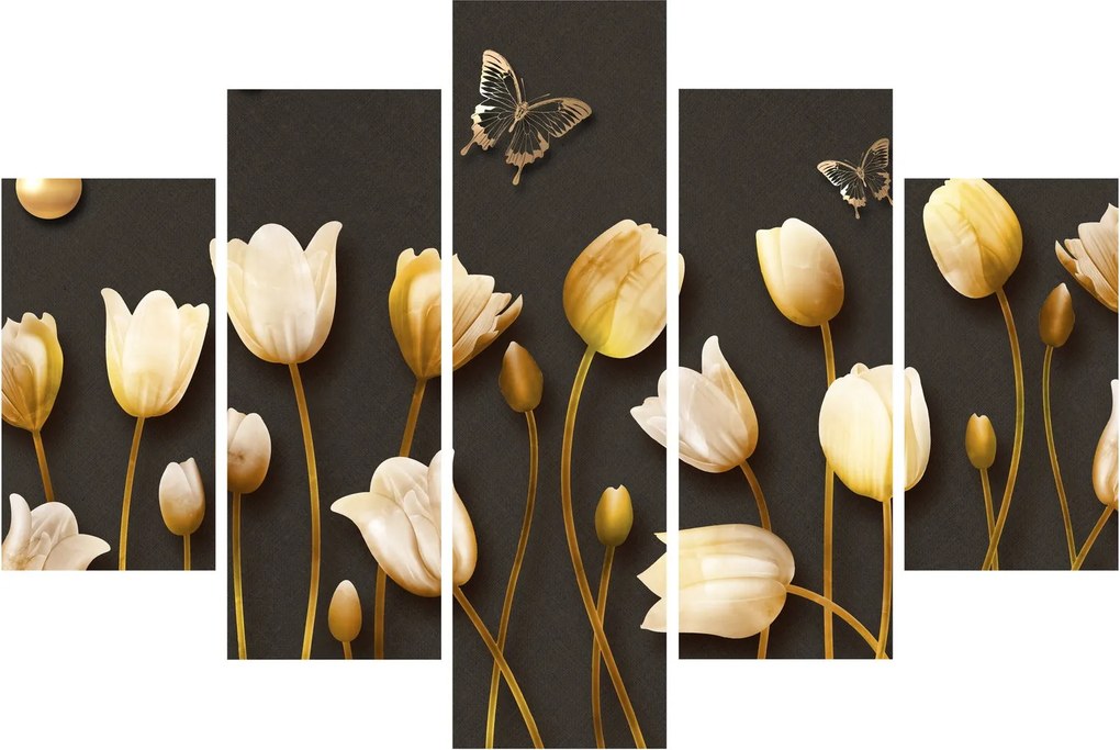 Obraz - Tulipány - abstraktné (150x105 cm)