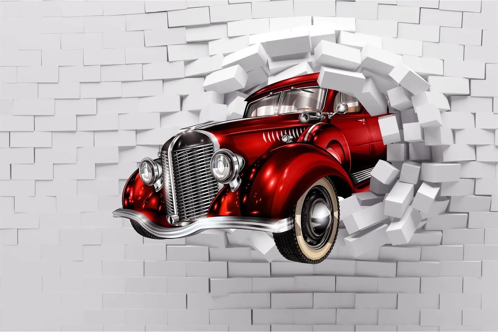 Obraz - Červené auto (90x60 cm)