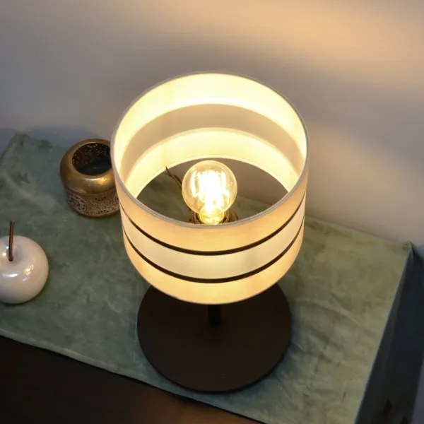 LED Stolná lampa HELEN 1xE27/15W/230V krémová/čierna/zlatá