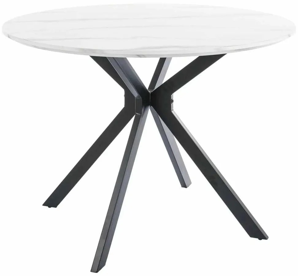 Jedálenský stôl Aster 100 cm, mramor / čierna