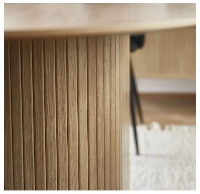Jedálenský stôl s doskou v dubovom dekore 95x180 cm Nola – Unique Furniture