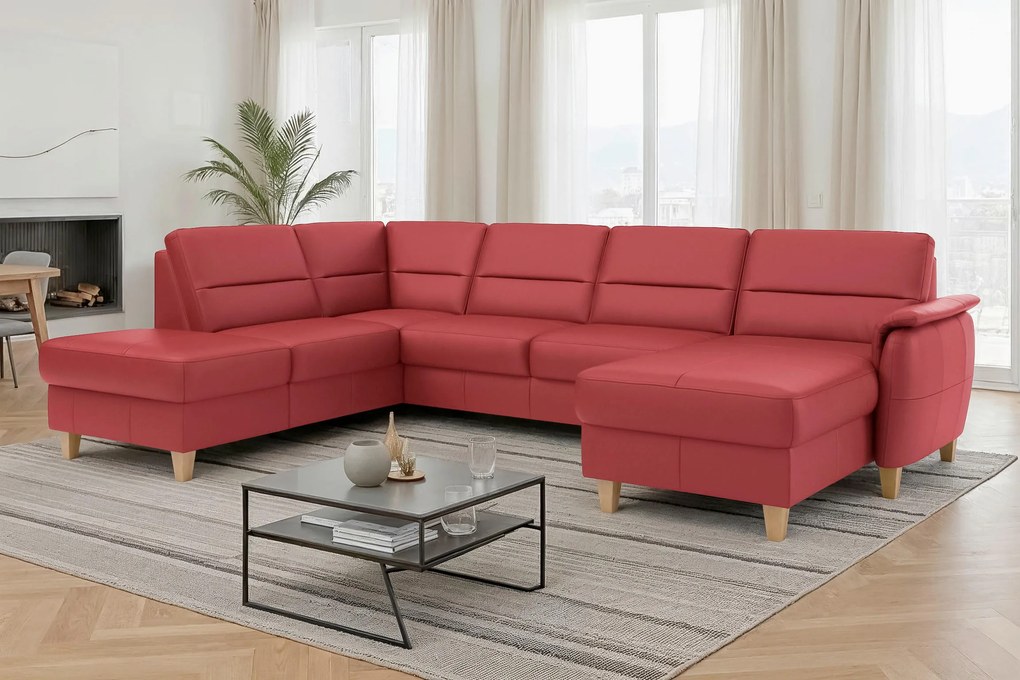 XXXLutz SEDACIA SÚPRAVA, koža, červená Sit & More - Sedačky - 00014403322V