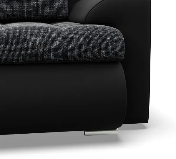 Trojmiestna rozkladacia sedačka FORESTA popolová / čierna