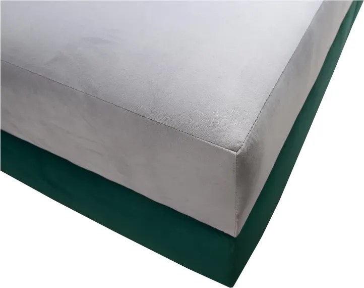 Čalúnená posteľ Kvadrat II, 200x160, zelená / šedá (an 4810/4817)