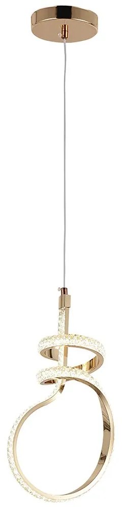 Toolight Toolight, LED závesné svietidlo, 24W, 4000K, G071-CP, zlatá, OSW-08669