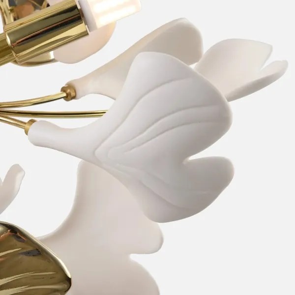 Zuma Line MX2858-6-EGN - Prisadený luster LEAF 6xG9/42W/230V zlatý