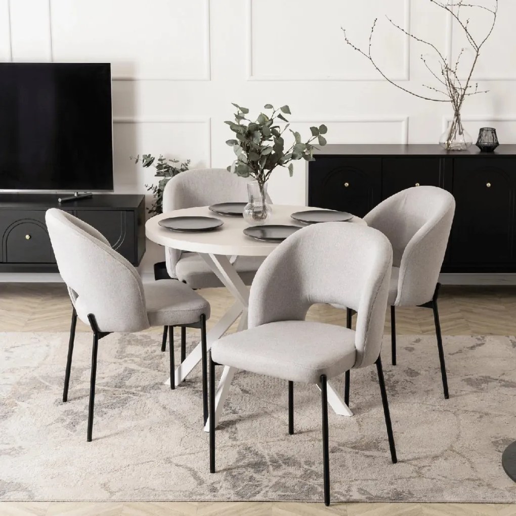 PROXIMA.store - Čalúnená glamour stolička BROS FARBA: béžová