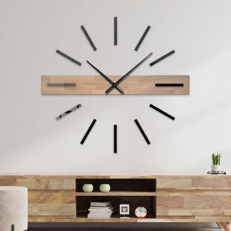 Moderné nástenné hodiny s dreveným pásom do obývačky | SENTOP MAS025-3041