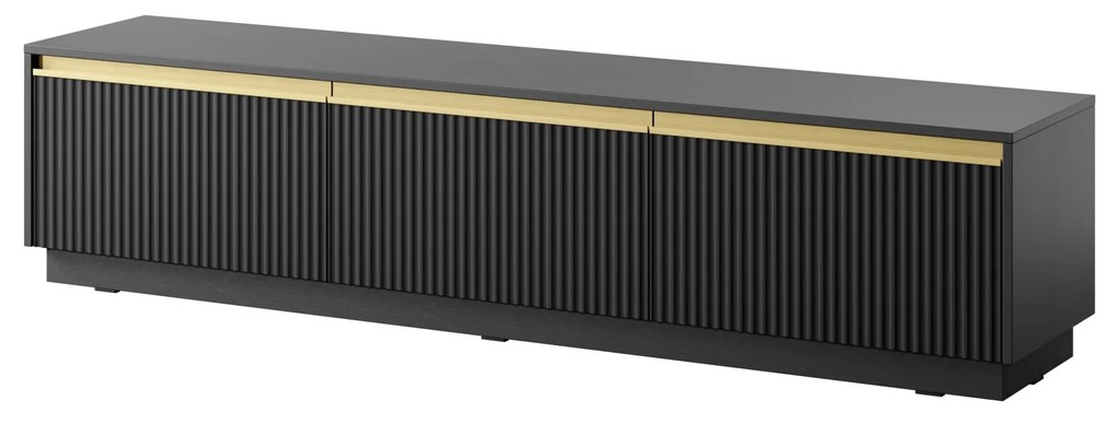 Televízny stolík Royal II 180 cm čierny/zlatý