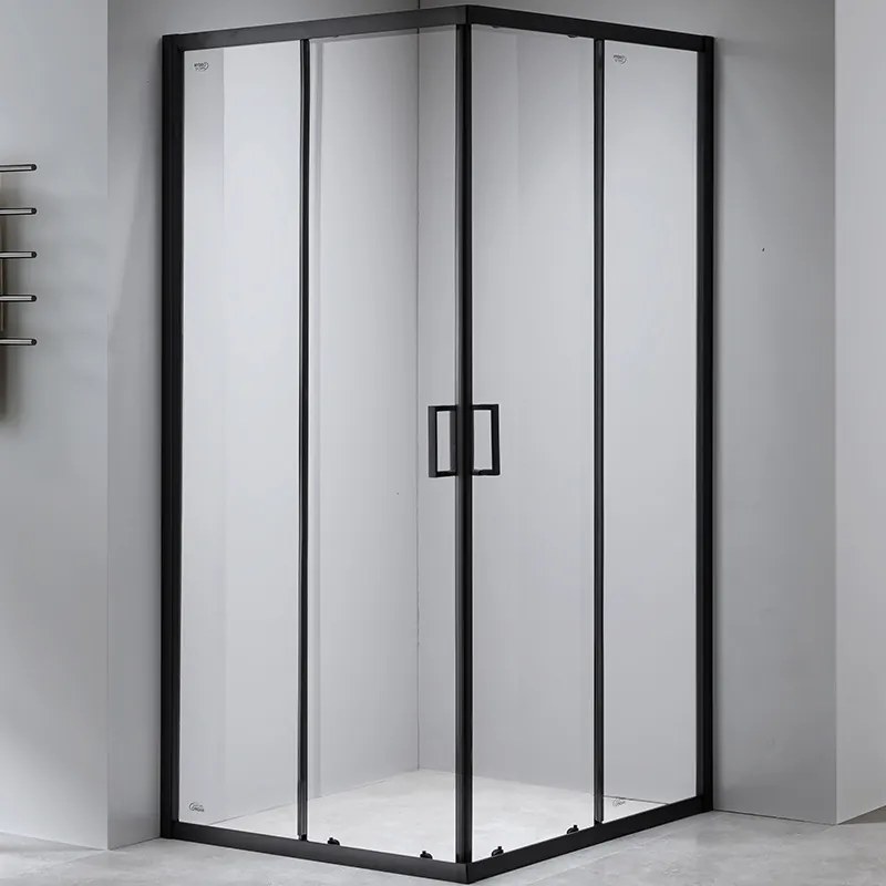 BPS-koupelny Štvorcový sprchový kút BL30C 100x100 čierna/transparent - bez vaničky