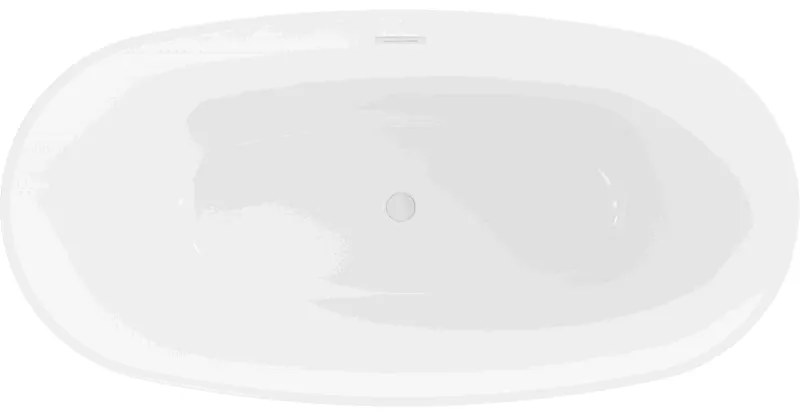 Mexen Eris, voľne stojaca vaňa 180 x 80 cm, biela-čierna, biely prepad, 53441808075-20