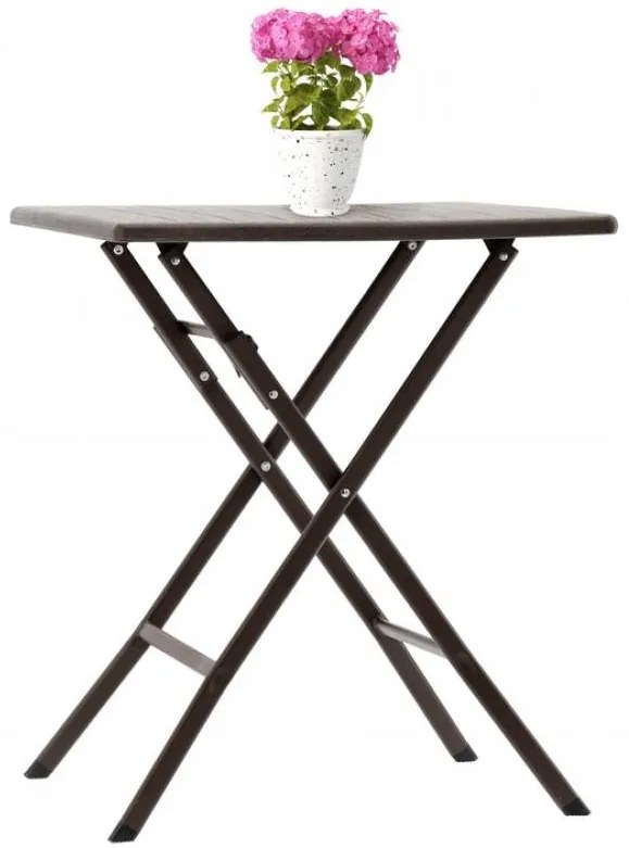 Skladací cateringový stôl PEGGY 61,5 cm hnedý