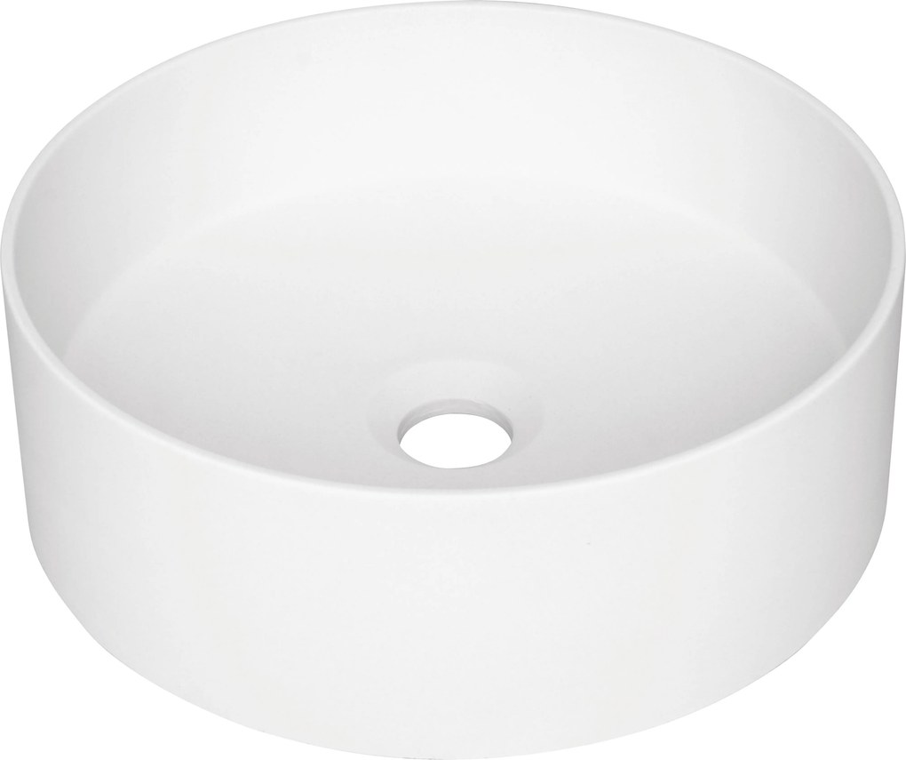 Deante Umývadlo na dosku Silia ø36 cm - CQS AU4S, granit, alabaster